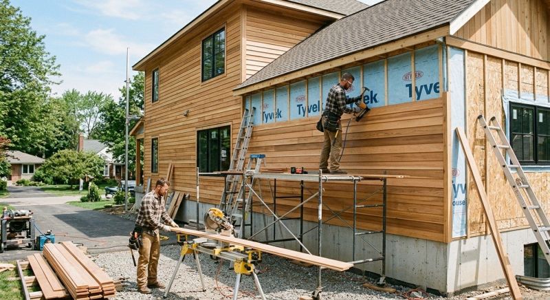 Faux Wood Siding Installation in Maiden, NC