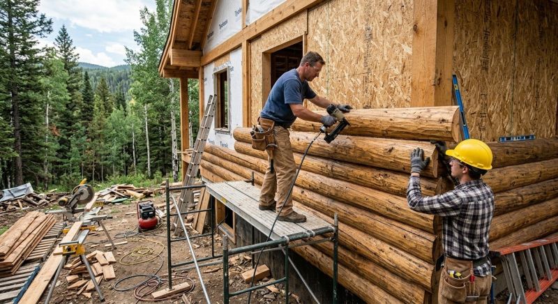Log Siding Installation in Iron Station, NC
