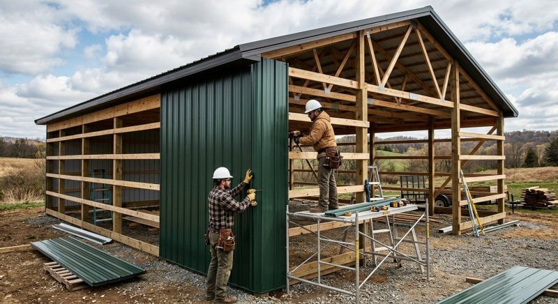 Pole Barn Siding Installation in Gaston County, NC