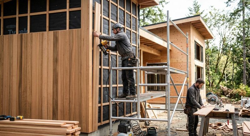 Cedar Cladding Installation